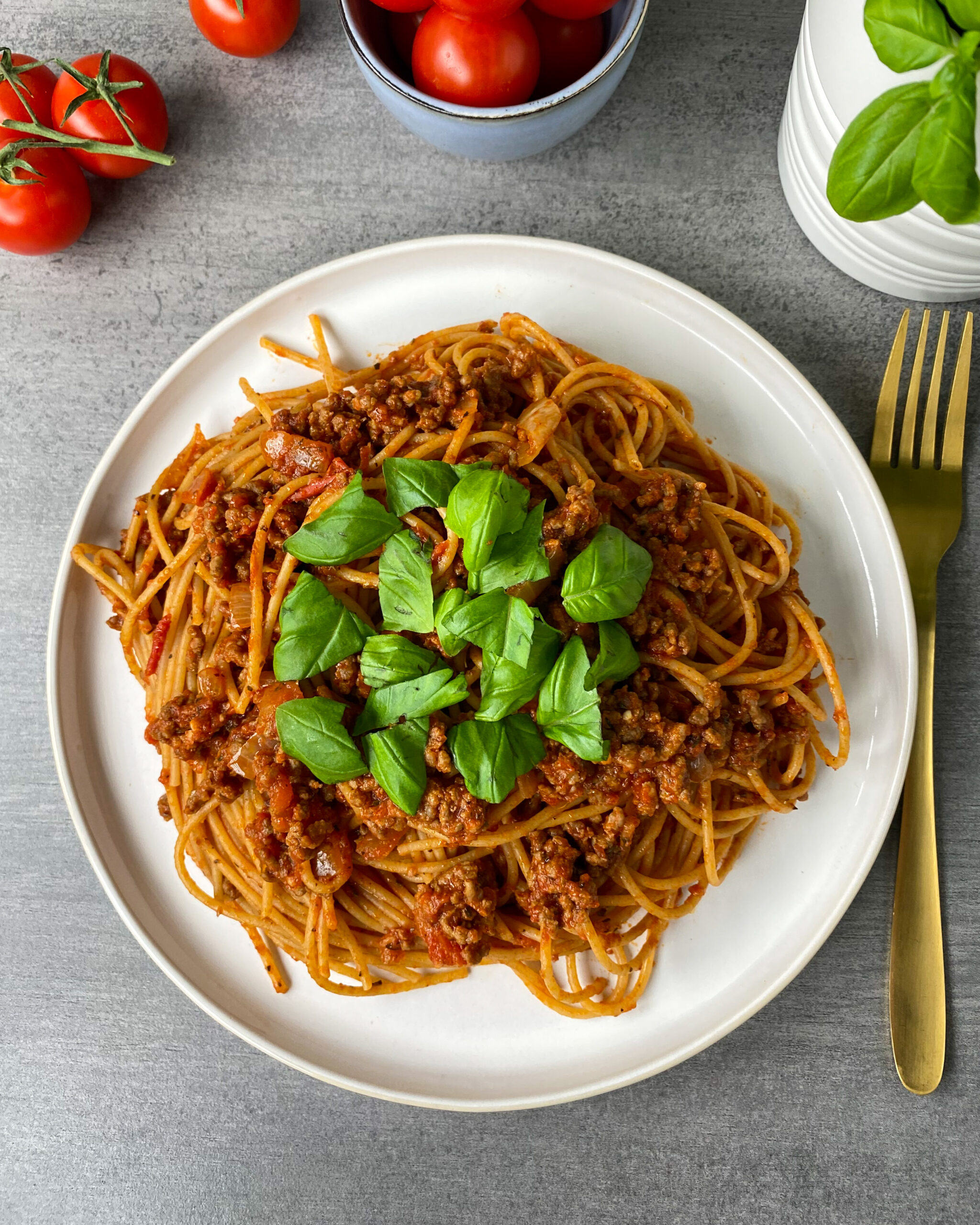 Spaghetti bolognese z wołowiną